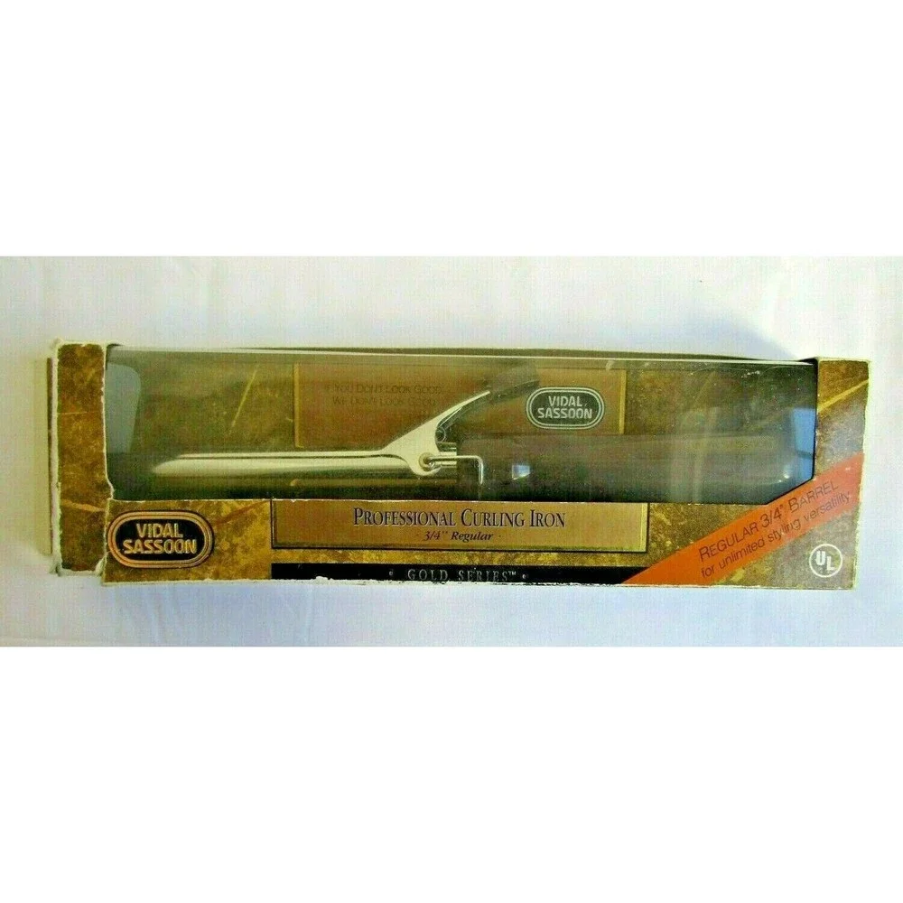 Vintage Vidal Sassoon Gold Series Curling Iron 3/4” Barrel w/ Original Box